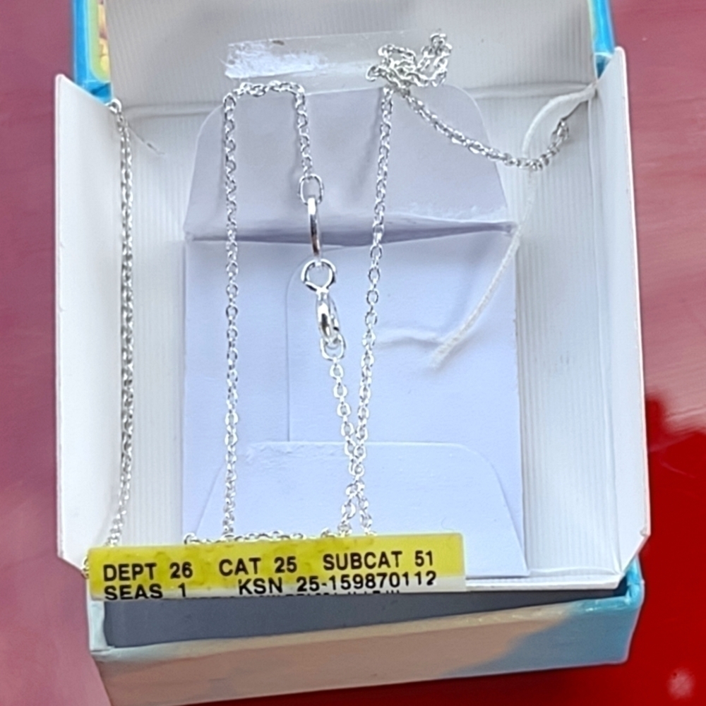 Disney Sterling Silver Disney Fairies TinkerBell Necklace/Pendant Vintage NWT - Picture 2 of 8